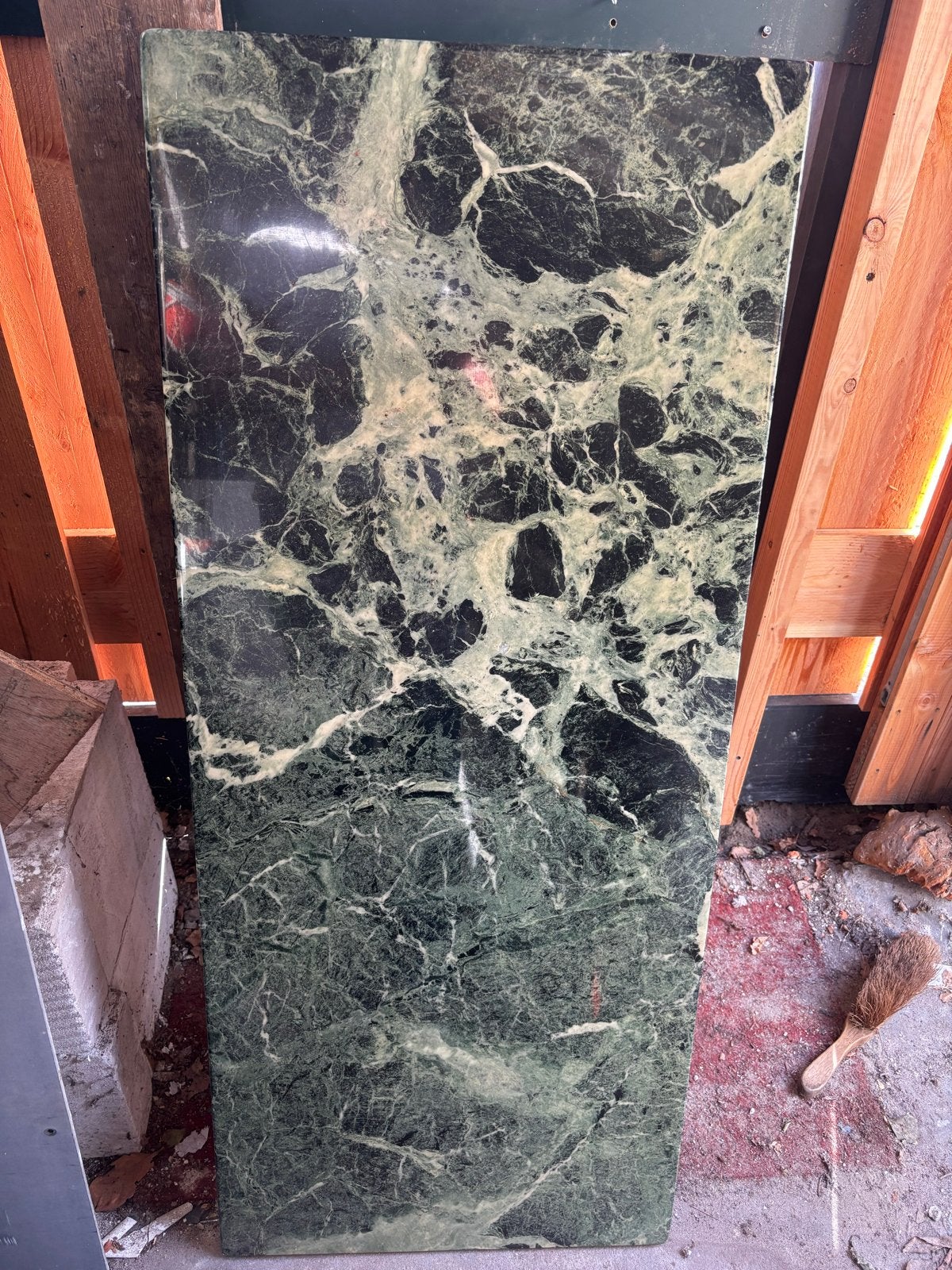 Prachtig Groen Marmeren Blad - 120x55x2cm, Ophalen, Overige materialen, 100 tot 150 cm, 50 tot 100 cm