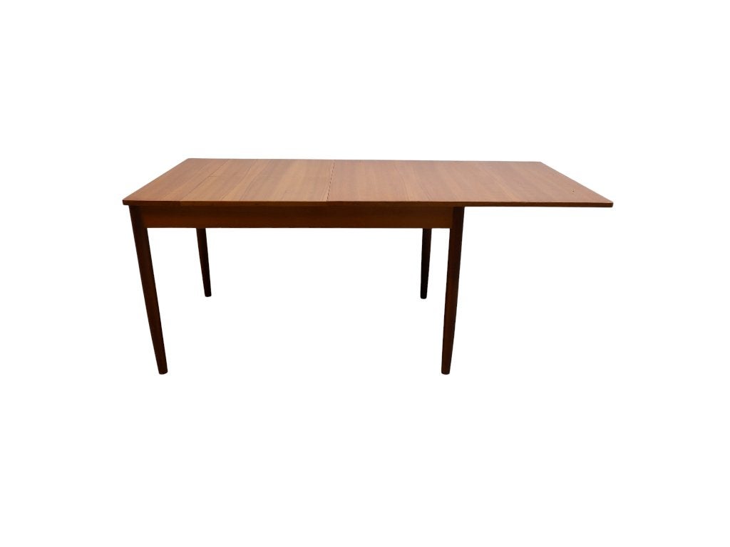 Vintage uitschuifbare teak eettafel, jaren 60, Ophalen, Gebruikt, Teakhout, Rijksstraatweg 37 Wilp