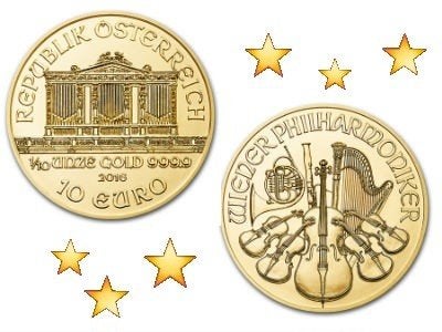 Philharmoniker Gouden 1/10 troy ounce 999.9, Ophalen of Verzenden, Oostenrijk, Losse munt, Goud