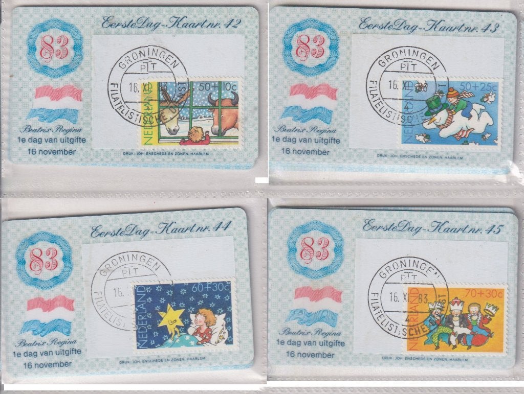 Nederland 1983 Eerste Dag-Kaarten Kinderzegels sprookjes, Verzenden, Gestempeld, Overige thema's