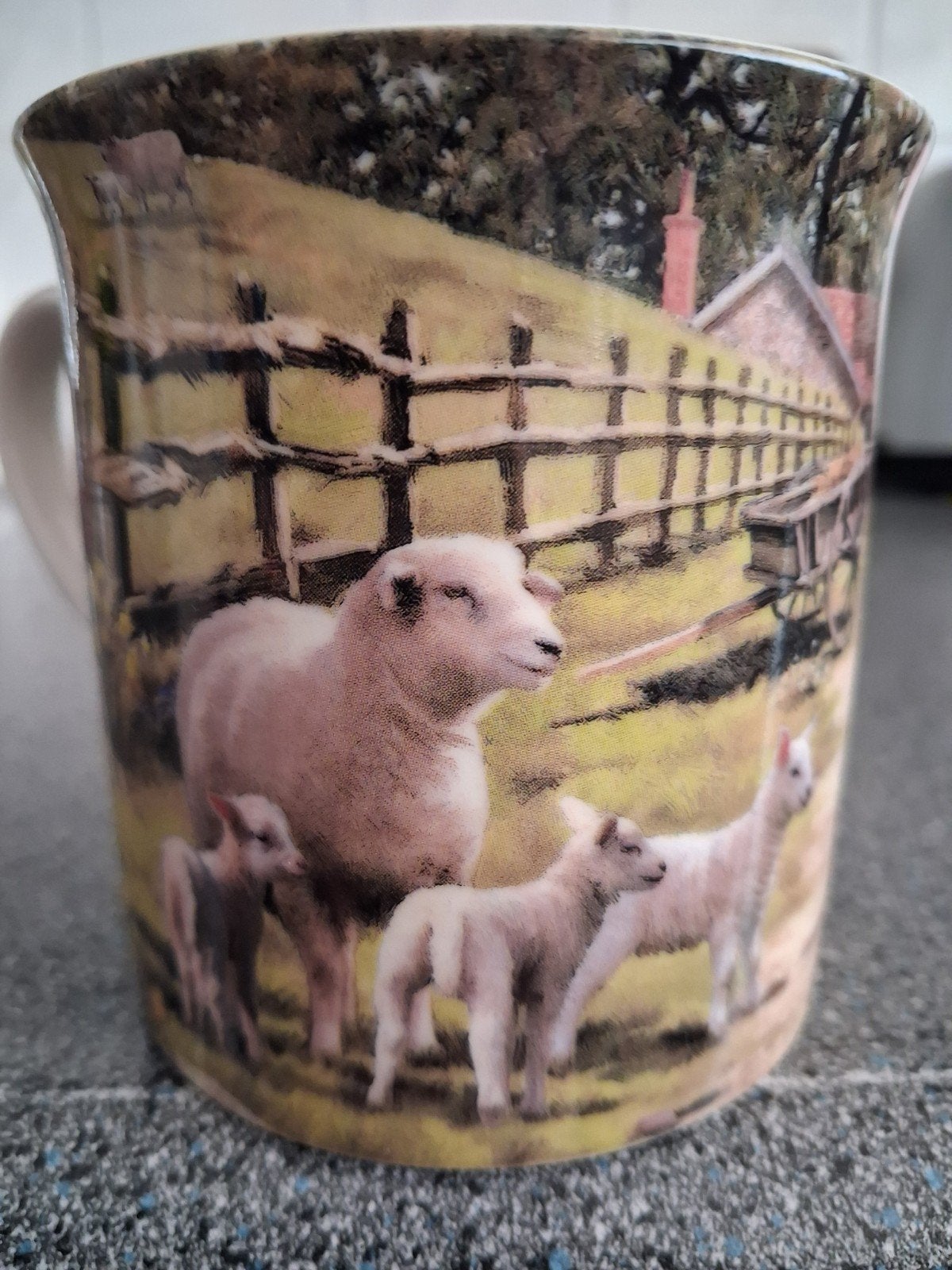 EXCLUSIEVE, VROLIJKE "BOERDERIJ" MOK HÉÉL APART !, Zo goed als nieuw, Overige stijlen, Porselein, Mok