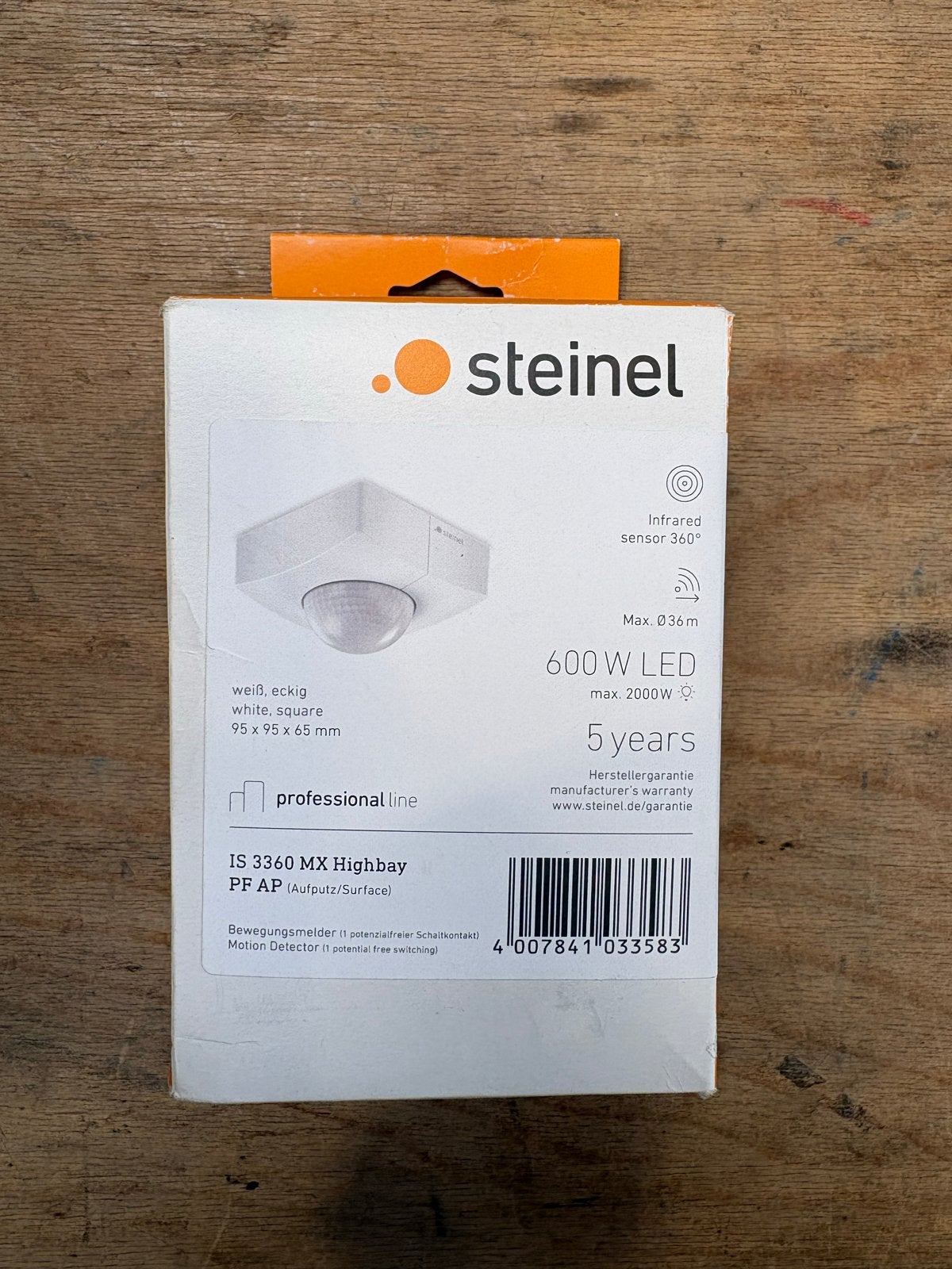 Steinel IS 3360 MX Highbay Bewegingsmelder Wit, Doe-het-zelf en Verbouw, Elektra en Kabels, Ophalen of Verzenden, Nieuw, Overige merken