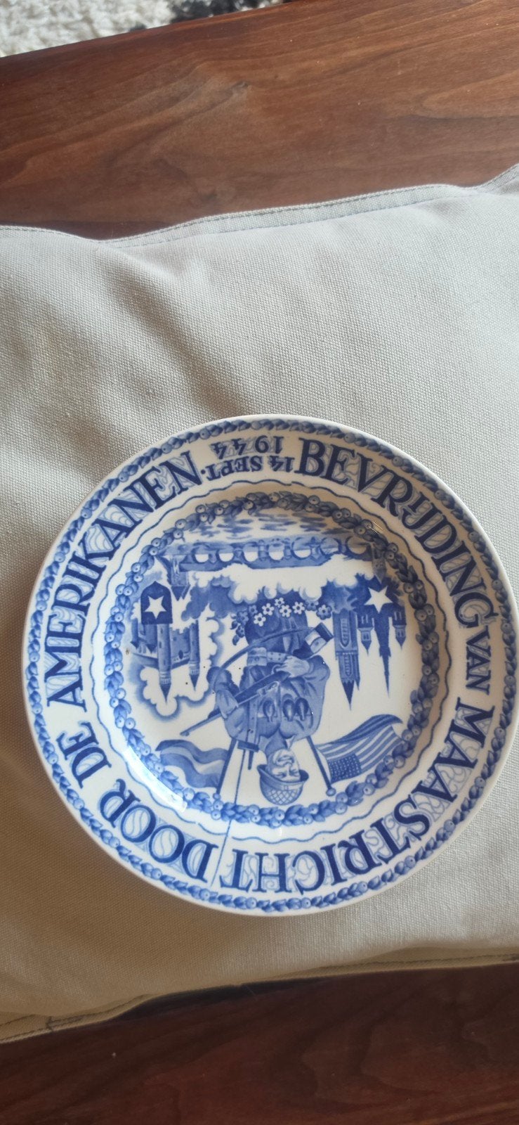 Maastricht Bevrijdingsbord 1944 - Petrus Regout, Antiek en Kunst, Ophalen of Verzenden