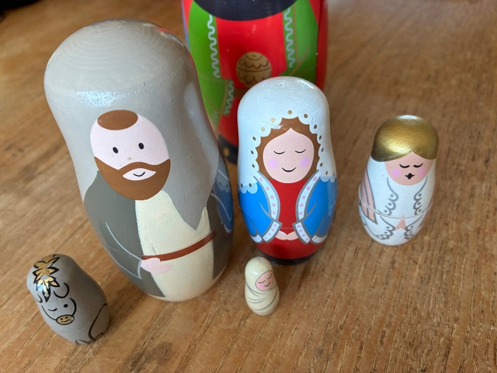 Kerst matroesjka - 6-delig, Diversen, Ophalen of Verzenden, Zo goed als nieuw