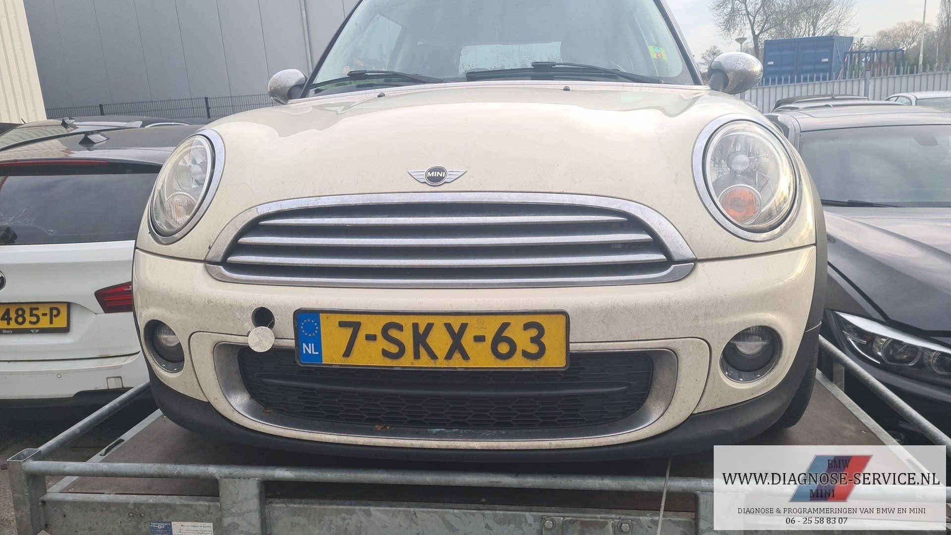 mini cooper d R56 LCI voorkop wit 2013 motorkap bumper radia, Gebruikt, -, -, Ophalen of Verzenden