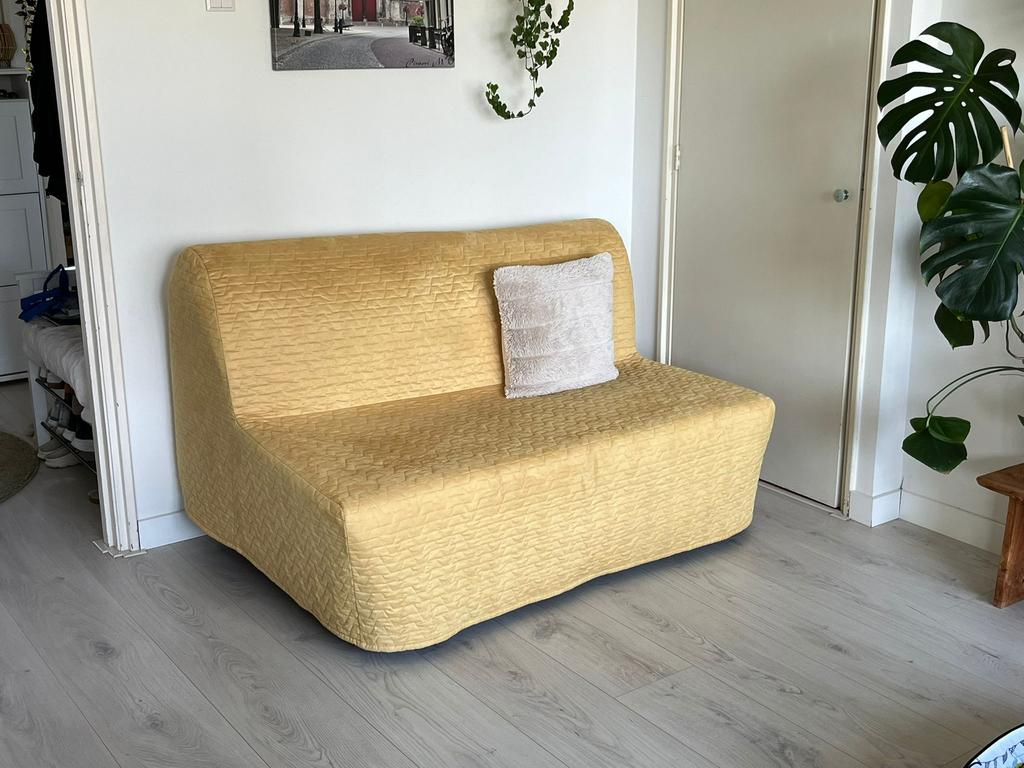 Zeer comfortabele IKEA slaapbank, Ophalen, Tweepersoons, Zo goed als nieuw, 140 cm