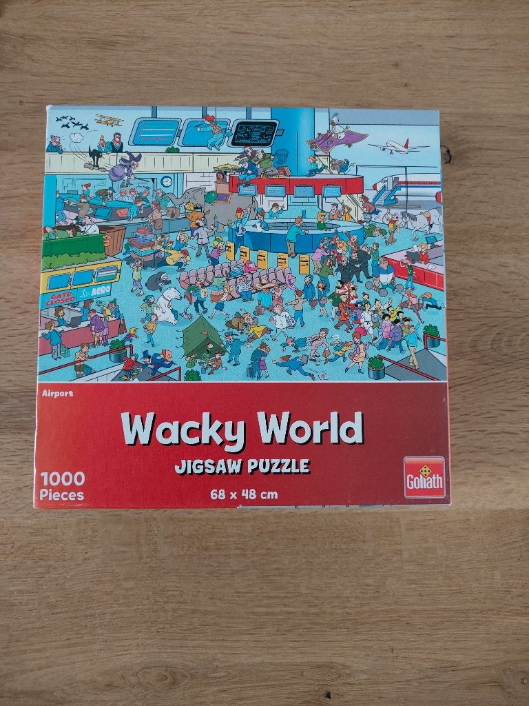 Goliath puzzel Wacky World Airport, Ophalen of Verzenden, 500 t/m 1500 stukjes, Zo goed als nieuw, Legpuzzel