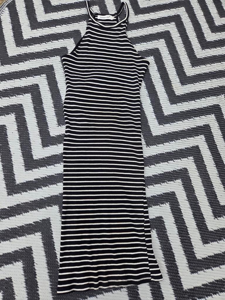Zomerjurkje ribstof stretchstof 38. 1x gedragen., Kleding | Dames, Jurken, Ophalen of Verzenden, Zo goed als nieuw, Maat 38/40 (M)