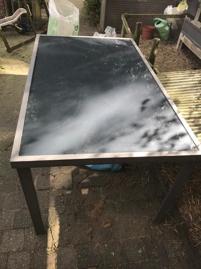 Tuintafel, Ophalen, Gebruikt, Rechthoekig, Metaal