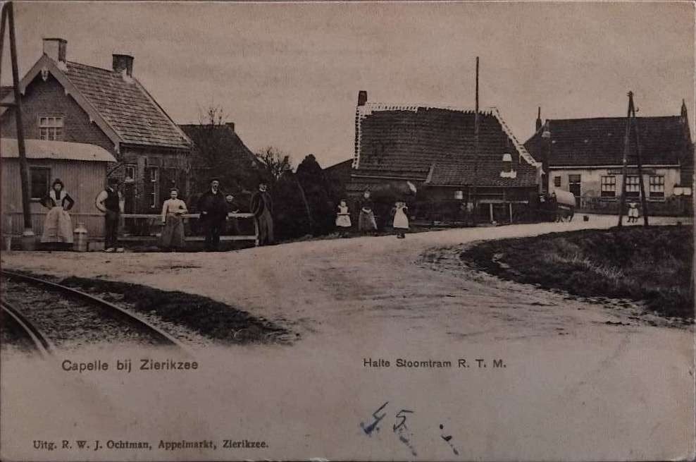 Halte Stoomtram R.T.M. Capelle bij Zierikzee (Zeeland), Ophalen of Verzenden, Voor 1920, Ongelopen, Zeeland