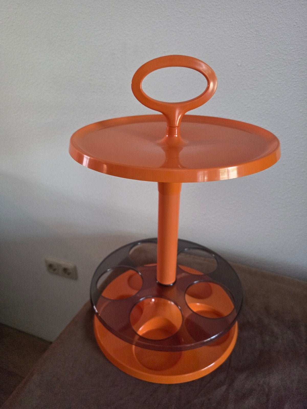 Vintage Oranje Drankrekje / Cocktailrekje Jaren '70, Ophalen, Gebruikt