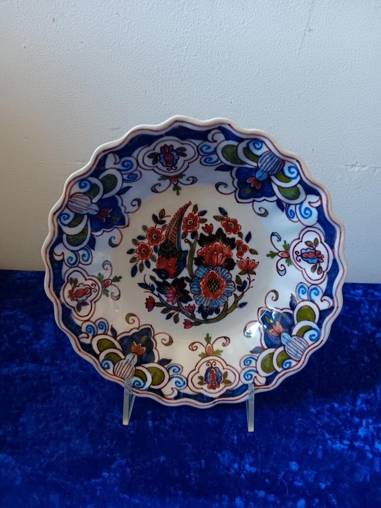 Koninklijke Tichelaar Makkum Plooibord / Sierschotel, Antiek en Kunst, Antiek | Porselein, Ophalen of Verzenden
