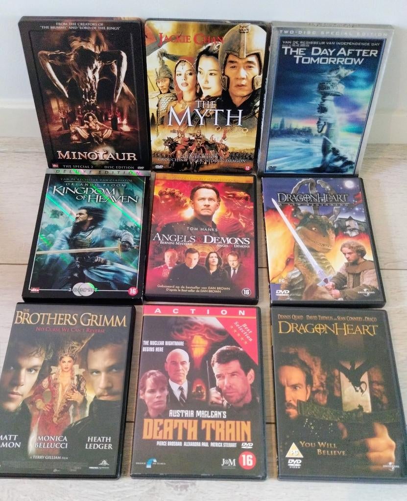 Zie omschrijving 9 actie DVD's, Vanaf 12 jaar, Ophalen of Verzenden, Zo goed als nieuw, Actie