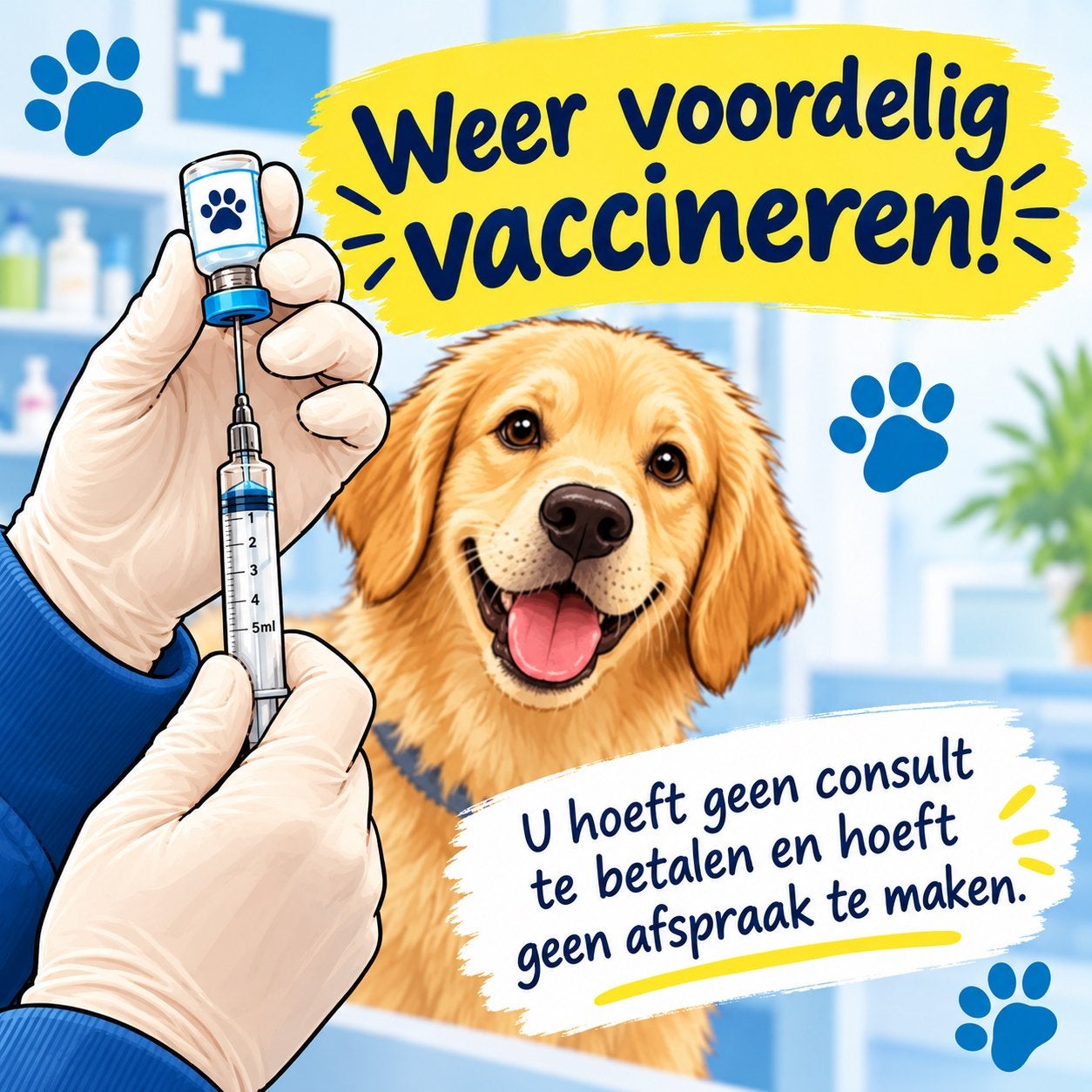 Voordelig vaccineren voor honden, katten en konijnen, Dieren en Toebehoren, Ophalen, Overige typen, Vac, Nieuw