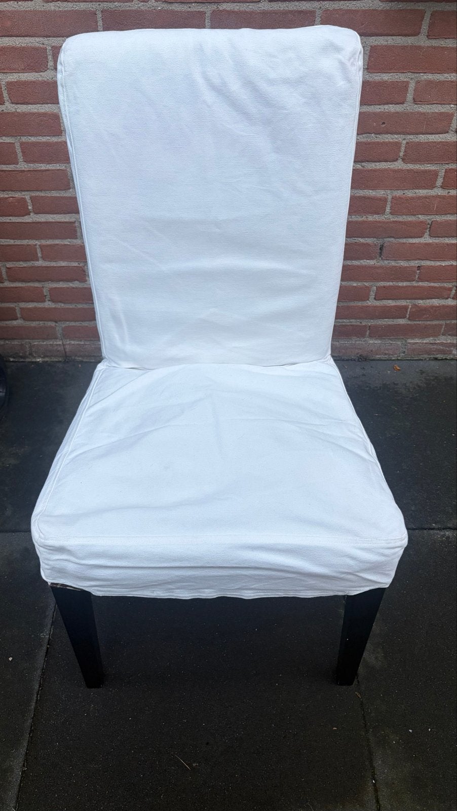GRATIS4x Witte Eetkamerstoelen, Huis en Inrichting, Stoelen, Ophalen, Gebruikt, Wit, Vier