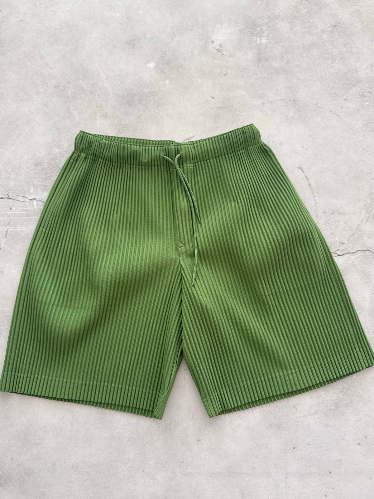 Issey Miyake Homme Plissé geplooide shorts - Maat M, Kleding | Dames, Maat 38/40 (M), Kort, Ophalen of Verzenden, Gedragen
