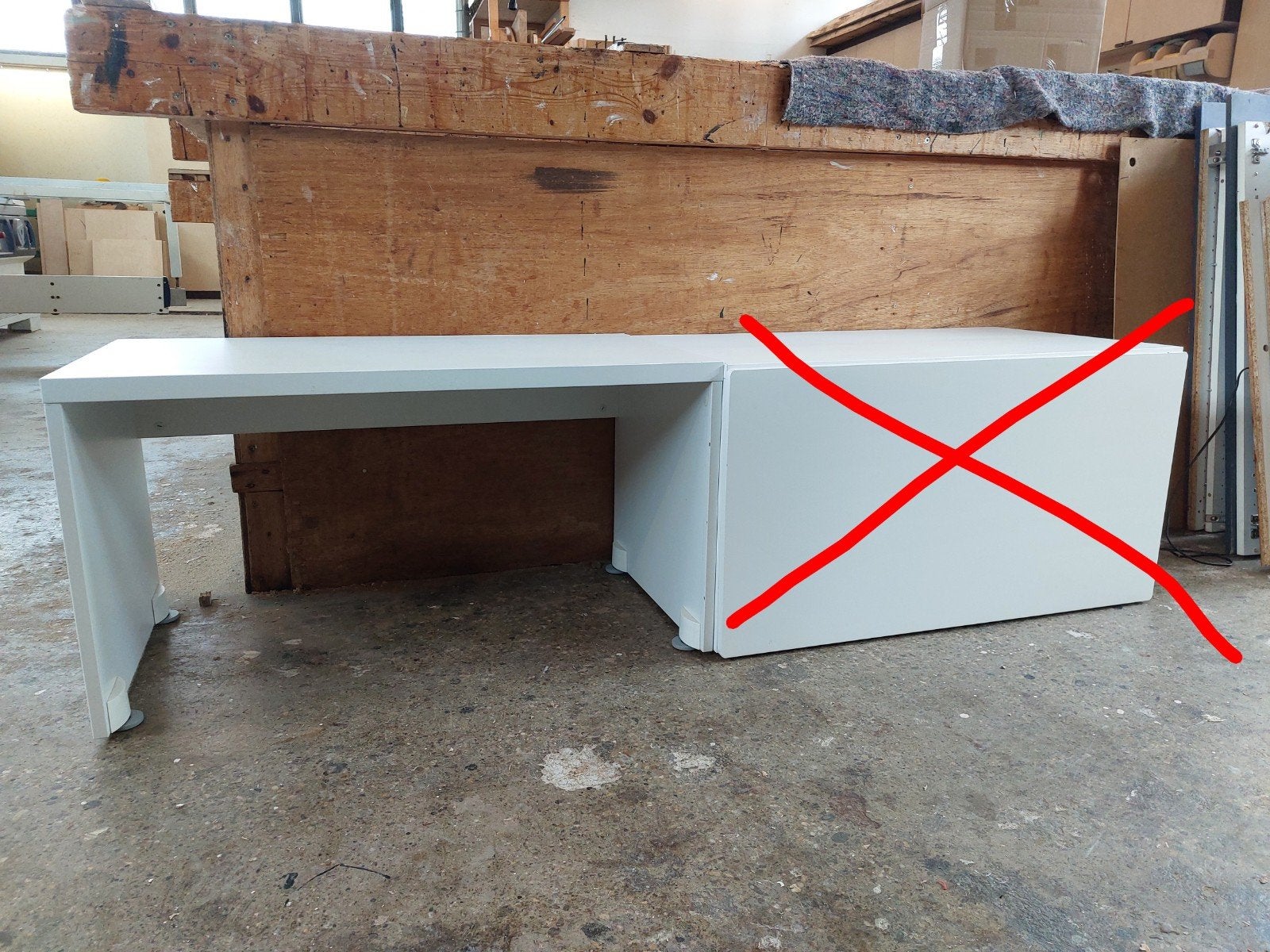Smastad basiselement (tafel/bank), Wit, Ophalen, Gebruikt, IKEA