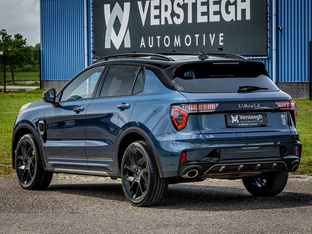 Lynk & Co 01 1.5 Plug-In Hybrid 262pk BLACKED OUT | 360 Came, Auto's, Lynk & Co, Stof, Blauw, 120 €/maand, Bedrijf