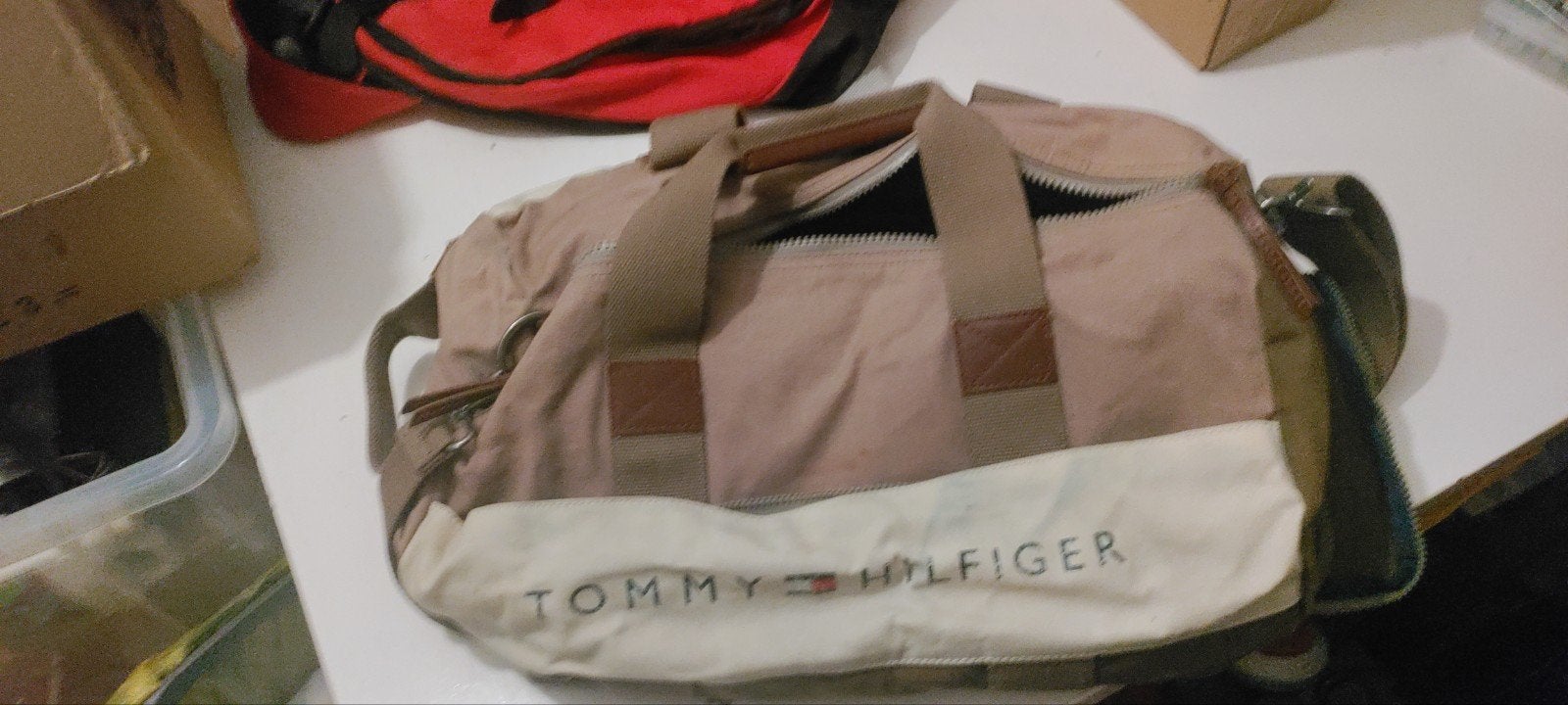 Tommy Hilfiger Reistas - Beige/Bruin, 40 tot 60 cm, 30 cm of meer, Beige, Minder dan 35 cm