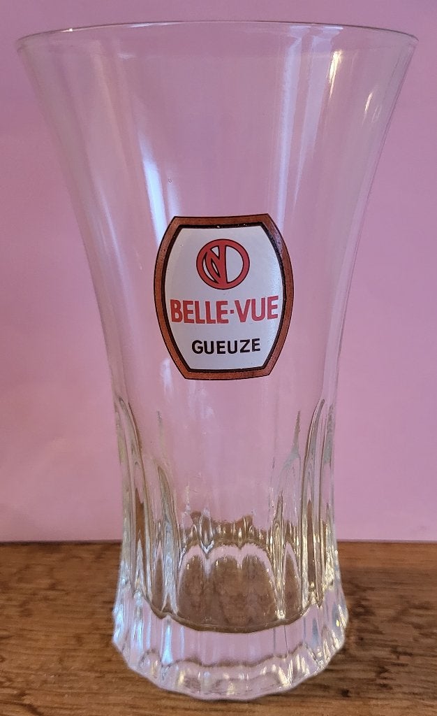 BELLE-VUE Gueuze glas 25cl jaren 60-70 ZELDZAAM IN DE STAAT., Ophalen of Verzenden, Zo goed als nieuw, Glas of Glazen, Overige merken