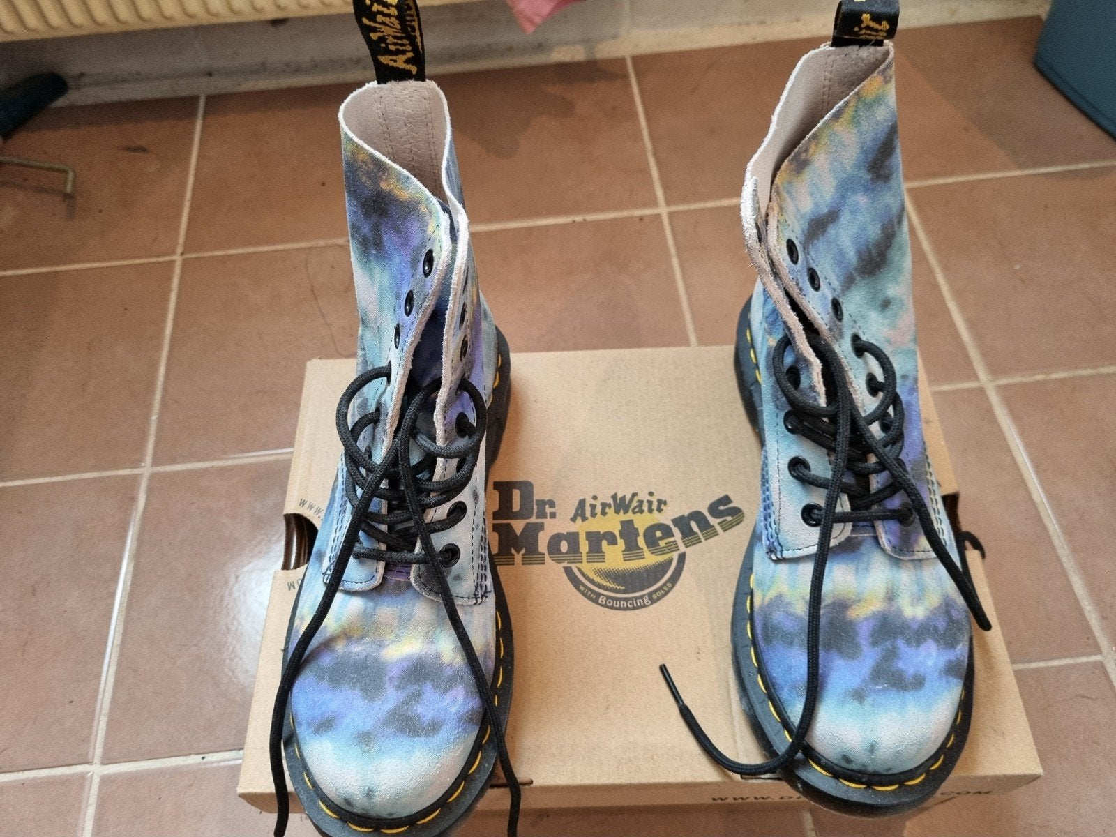 dr. martens schoenen maat 38, Kleding | Dames, Schoenen, Blauw, Ophalen of Verzenden, Dr. Martens, Zo goed als nieuw