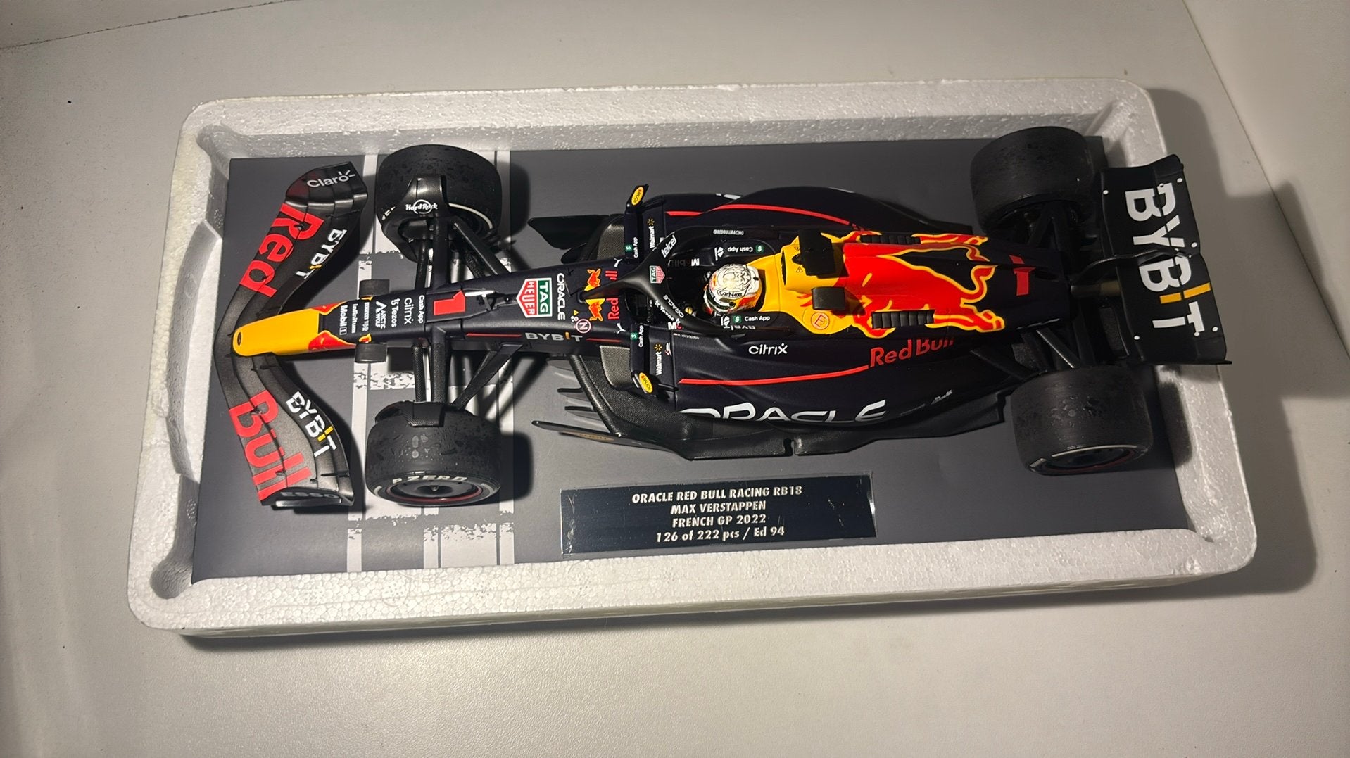 F1 red bull rb18 max Verstappen french 2022 minichamps 1.18, Ophalen of Verzenden, MiniChamps, A, A