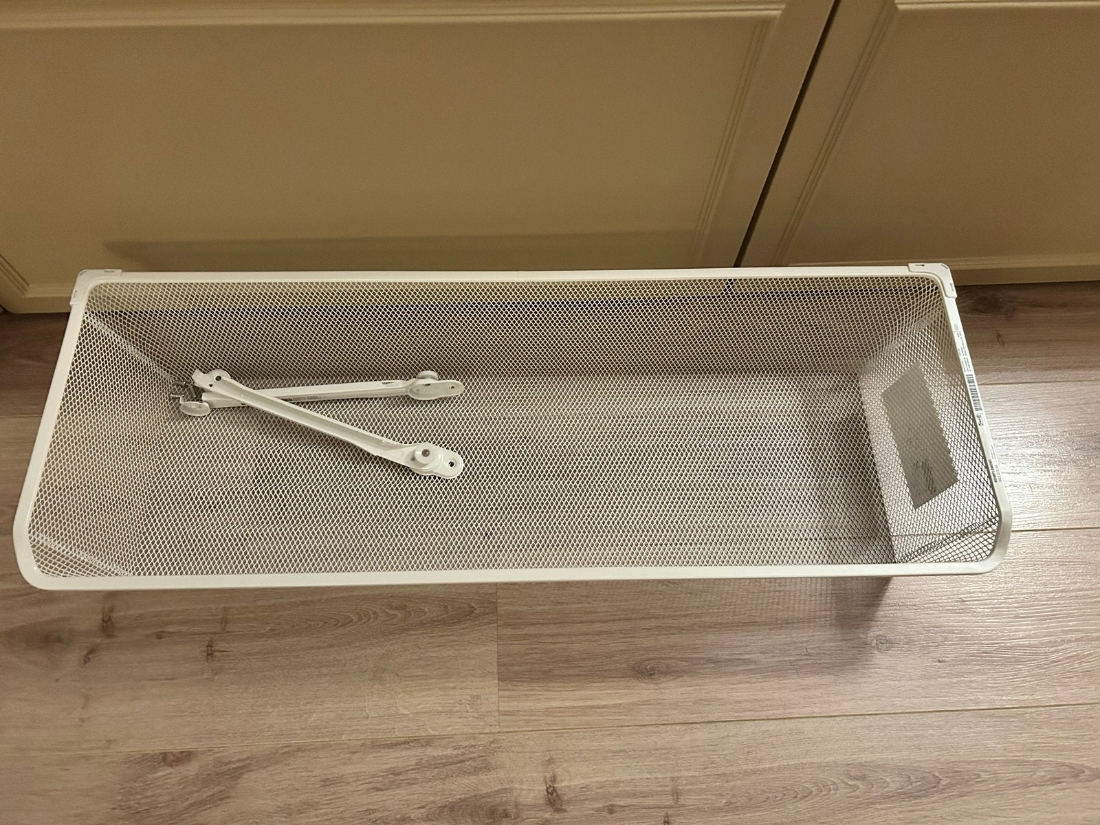 IKEA KOMPLEMENT Fijn draadmand wit 100x35 cm, Ophalen, Met plank(en), 100 tot 150 cm, Zo goed als nieuw