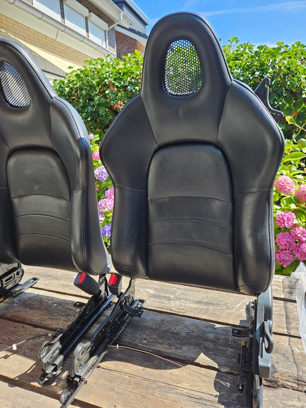 Rugleuningen en rails Honda S2000 zwart leer, Ophalen