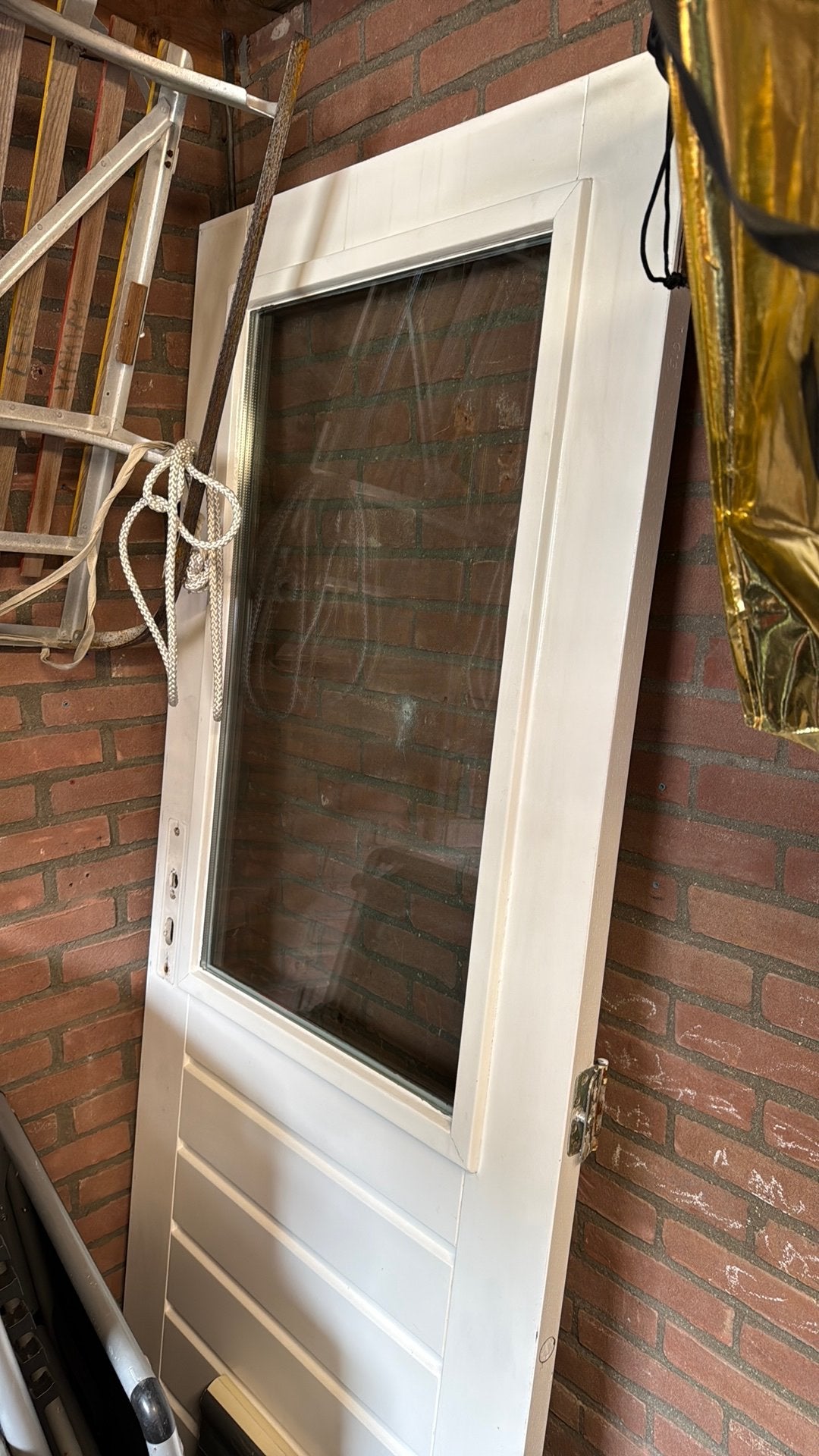 Hardhouten keukendeur, Ophalen of Verzenden, Buitendeur, 200 tot 215 cm