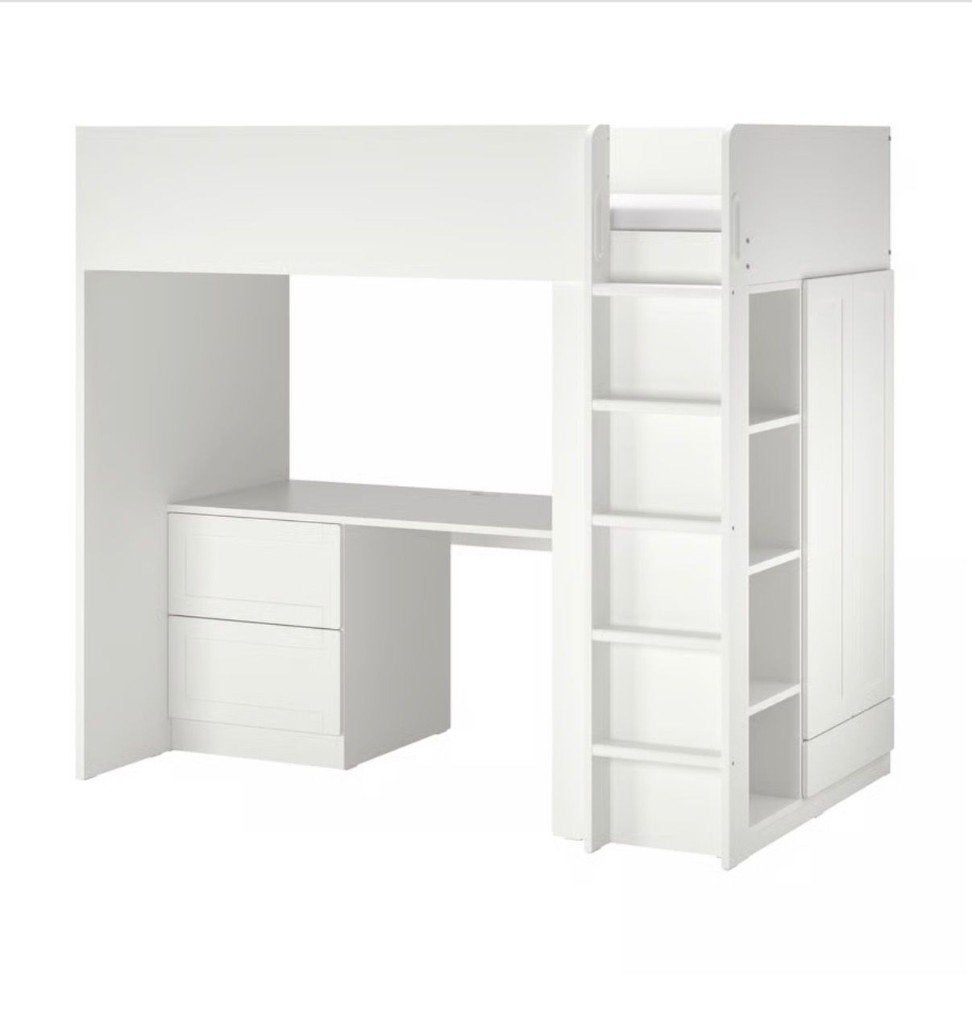 Ikea Smastad bed in wit, Eenpersoons, Ophalen of Verzenden, Zo goed als nieuw, 200 cm