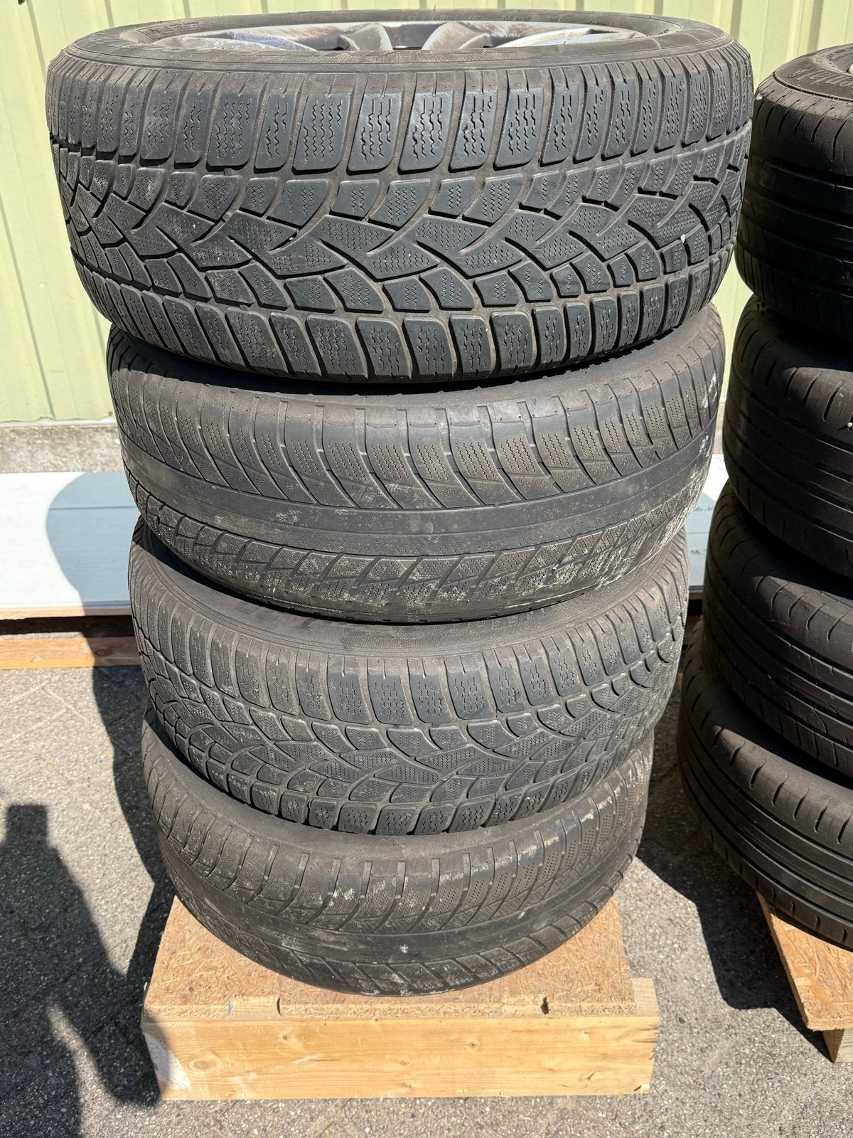 BMW LM velgenset met winterbanden – 225/55 R17, Ophalen, Gebruikt, Banden en Velgen, 17 inch