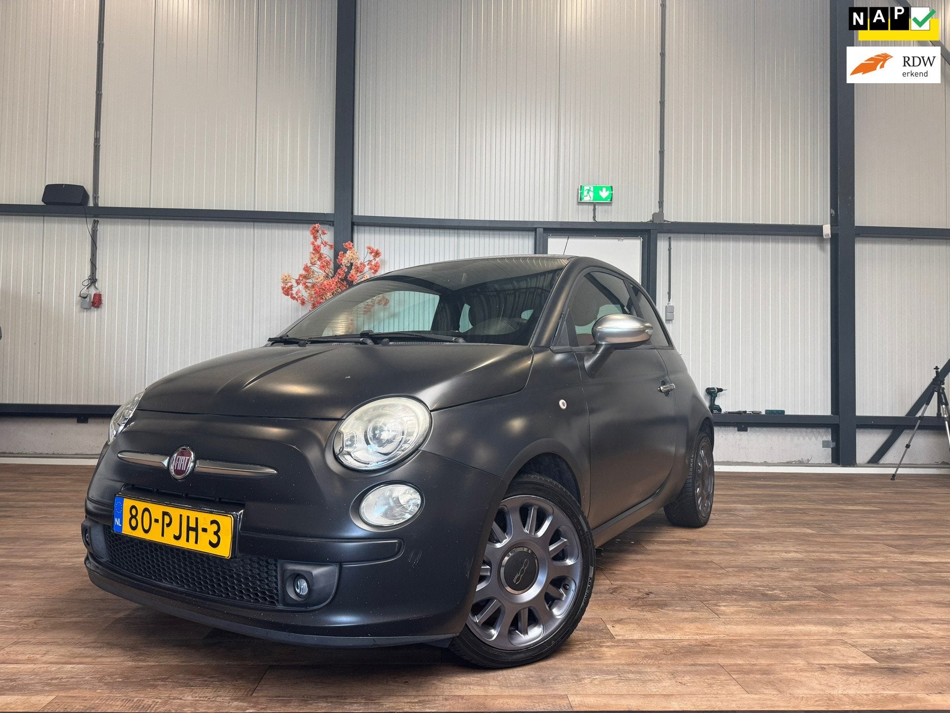 Fiat 500 0.9 TwinAir Blackjack / inruilkoopje!, Auto's, Voorwielaandrijving, Euro 5, 86 pk, Gebruikt