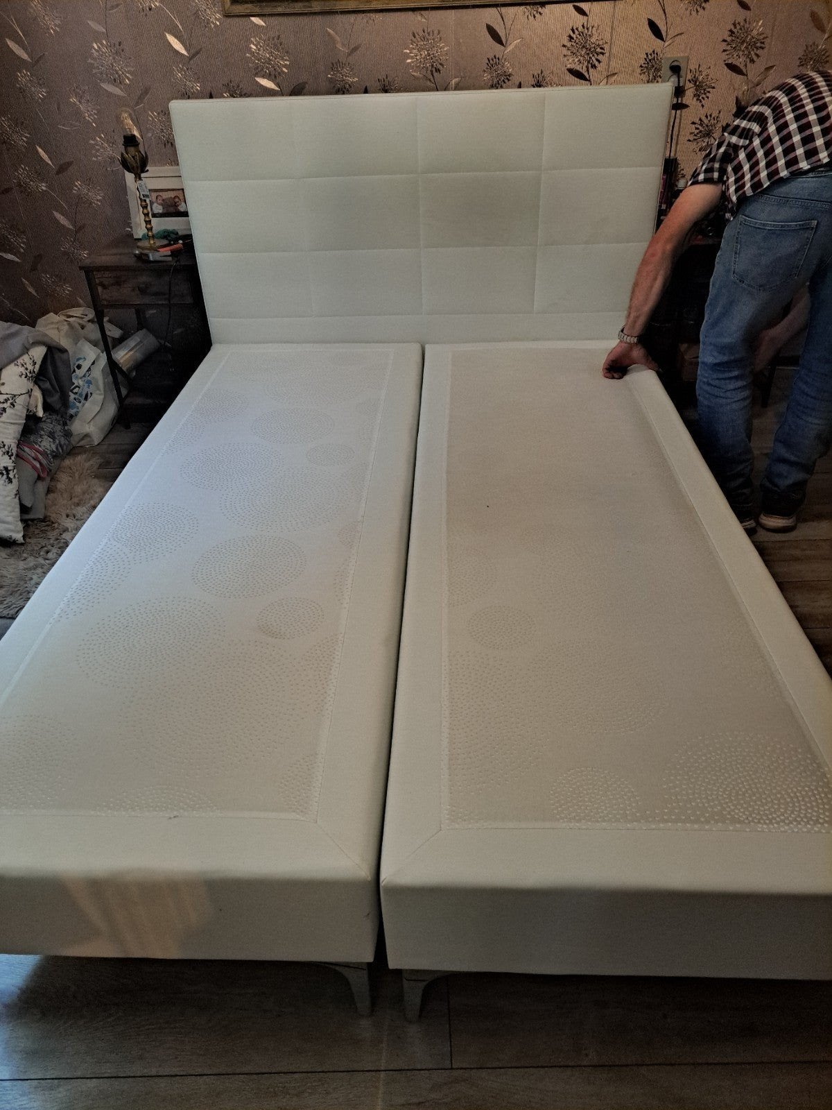 bed zonder matras, Ophalen, Tweepersoons, 140 cm