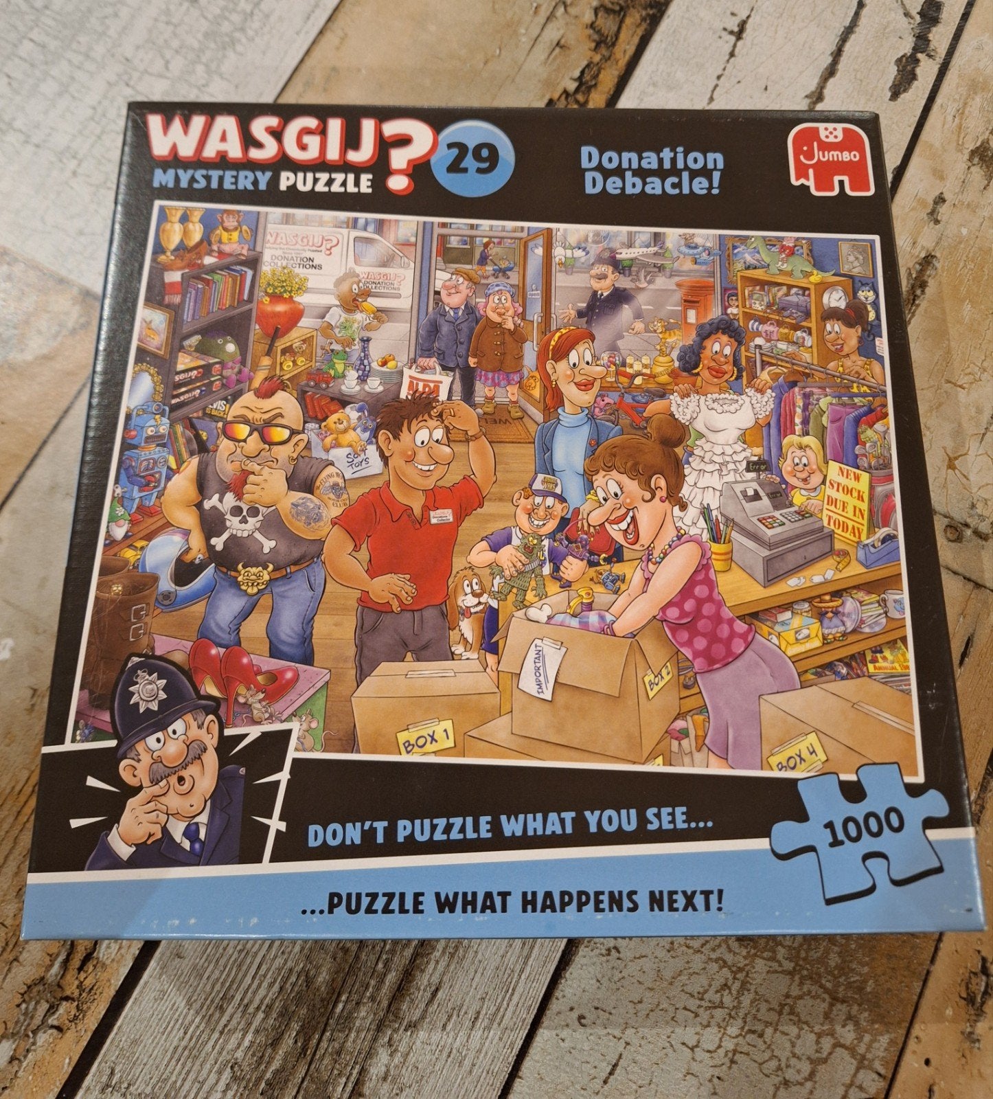 wasgij mystery 29 puzzel 1000 stukjes, Ophalen of Verzenden, 500 t/m 1500 stukjes, Zo goed als nieuw, Legpuzzel