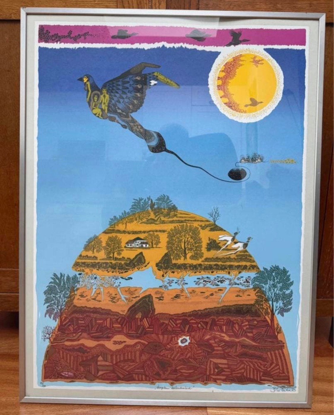 Limited edition framed lithograph, Dutch artist Bart Filet, Ophalen of Verzenden