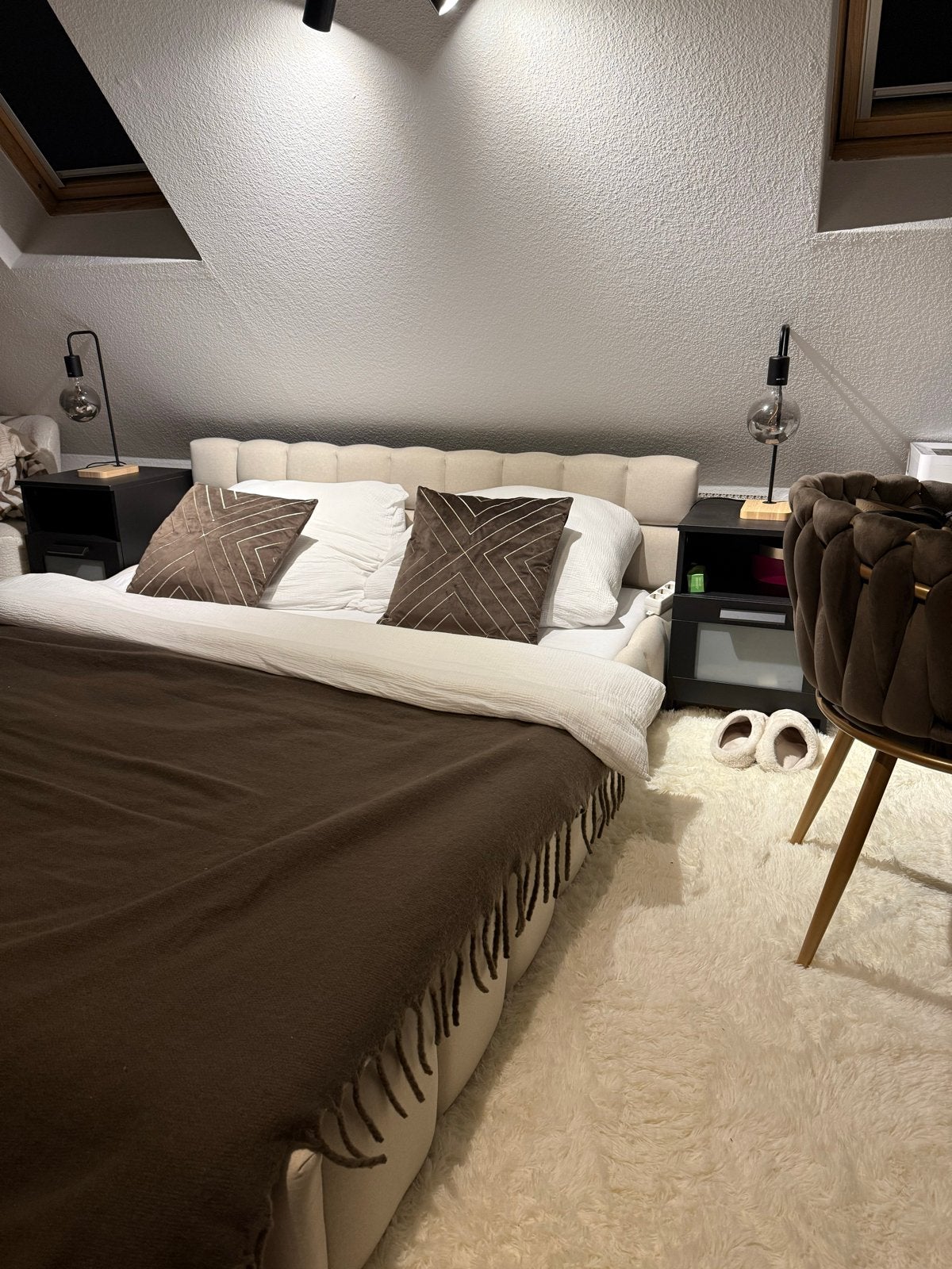 Moet snel weg!Zo goed als nieuw Cloudbed met matras van JYSK, Ophalen, Beige, Tweepersoons, Zo goed als nieuw