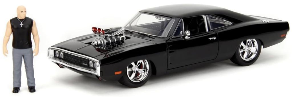 Dodge Charger 1970 + DOM figuur Schaal 1:24, Jada, Auto, Nieuw, Jada