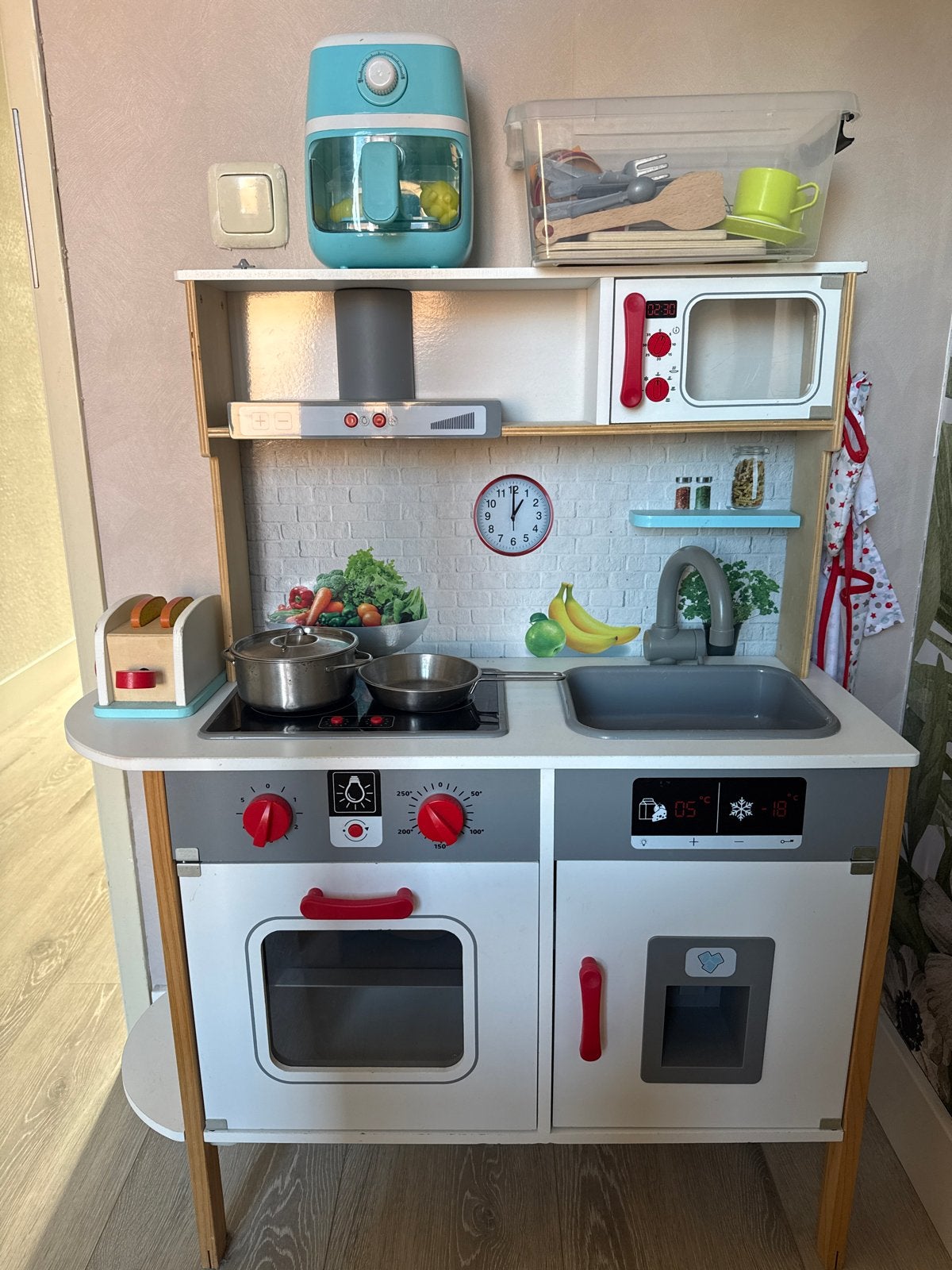 Lidl speelgoedkeuken met toebehoren en geluid/licht, Kinderen en Baby's, Ophalen, Gebruikt, Met licht