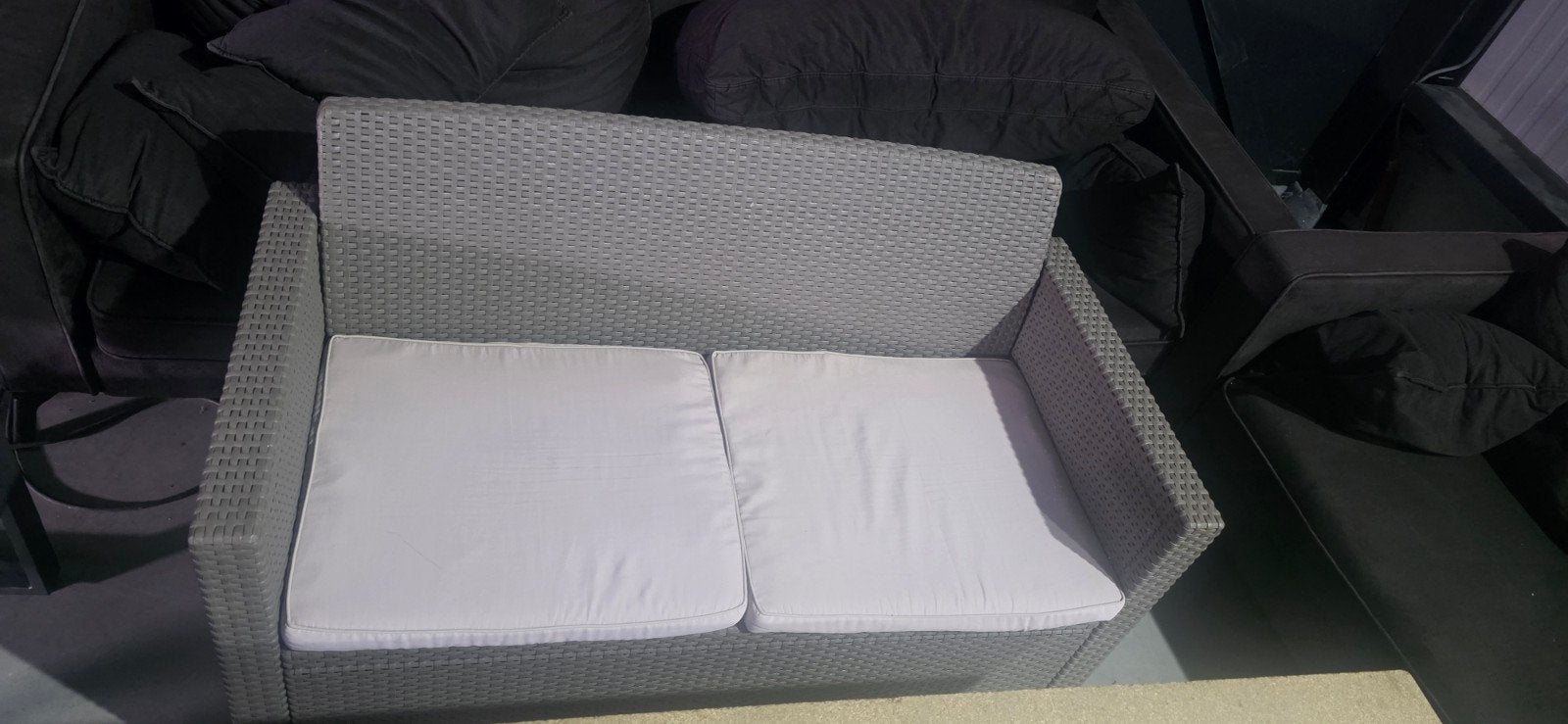 Comfortabele Wicker Tuinset - Bank en Stoelen, Tuin en Terras, Ophalen, 4 zitplaatsen, Gebruikt, Wicker