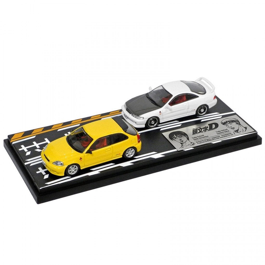 Modelers 1/64 Initial D Set Honda Civic EK9 & Integra DC2, Overige merken, Auto, Groter dan 1:32, Nieuw
