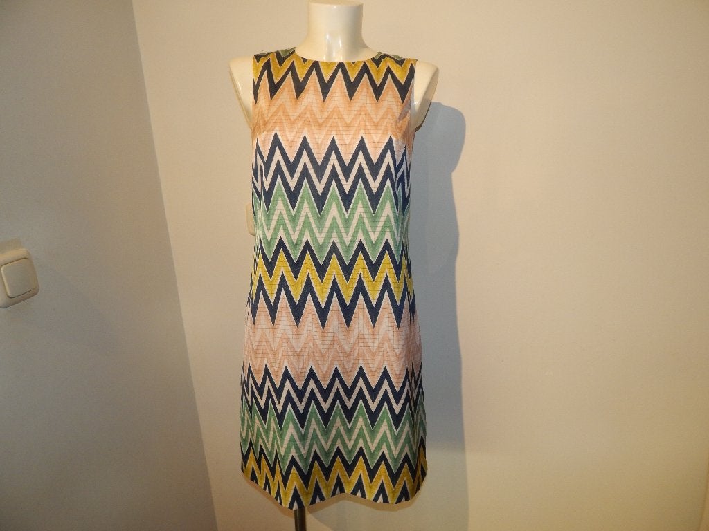 Missoni zomerse jurk aztec print mooie kleuren combinatie S
