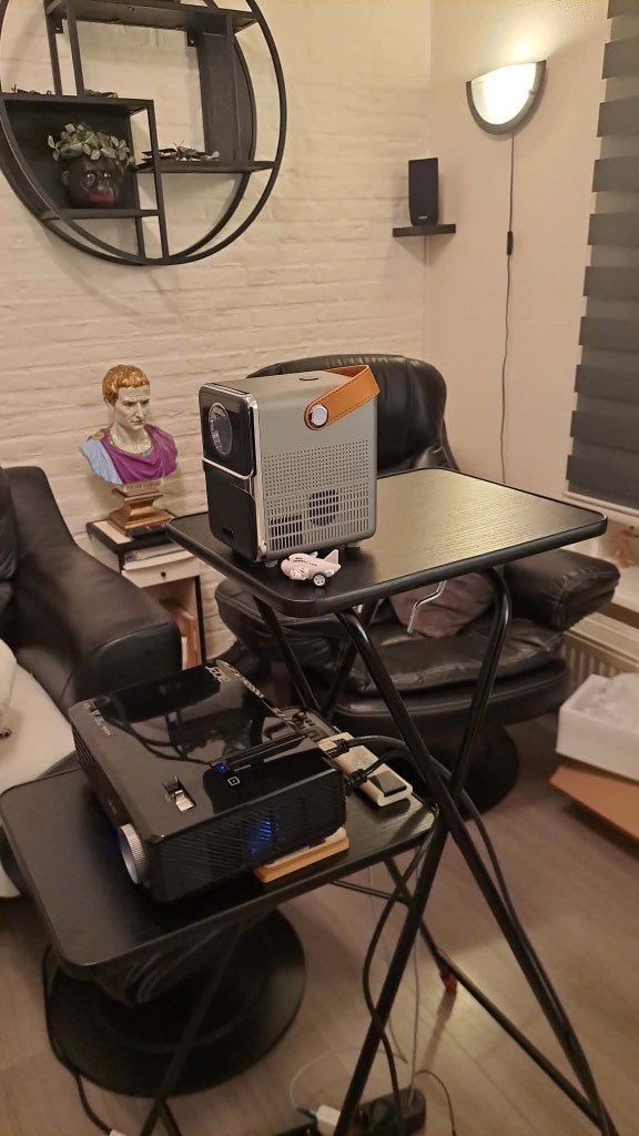 Projector met scherm en mini beamer, Ophalen, Gebruikt, LED