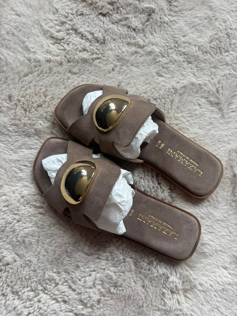 Lazamani Zola slippers, Slippers, Beige, Nieuw, Ophalen of Verzenden