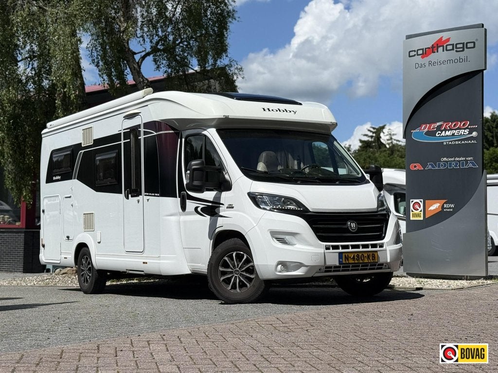 Hobby Optima De Luxe 65 GE - Sportief - Lengtebedden, Caravans en Kamperen, Luifel, Ringverwarming, Fiat, Hobby