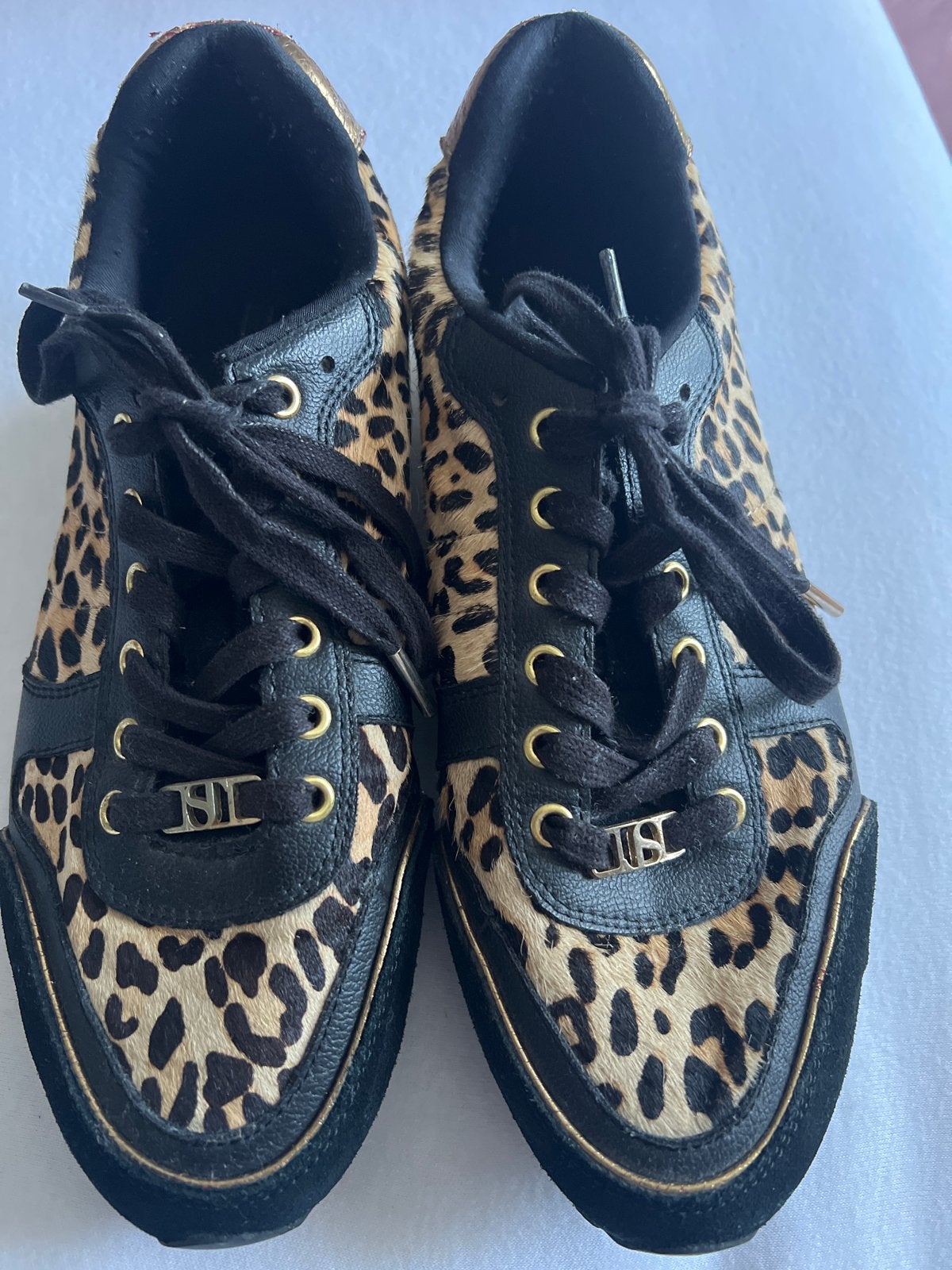 sneakers met luipaardprint, Ophalen of Verzenden, Gedragen, Zwart, Sneakers of Gympen