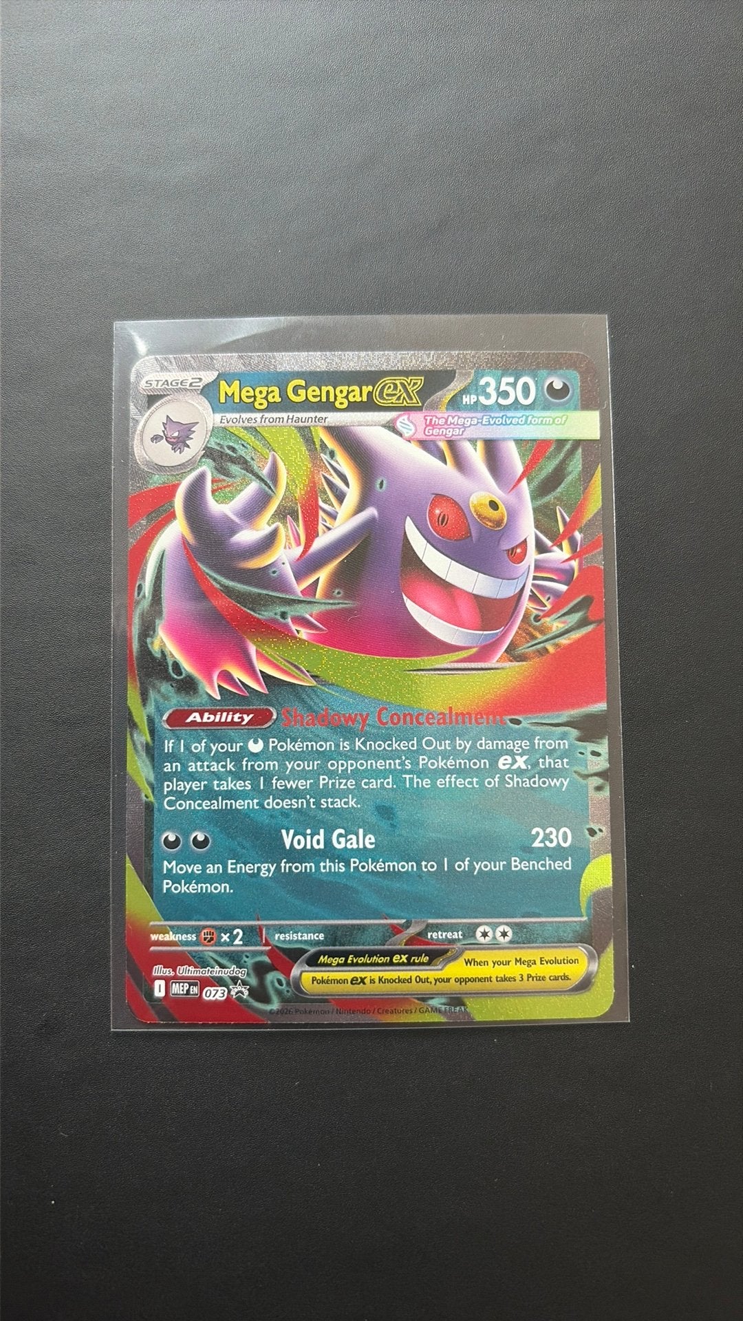 Mega Gengar EX MEP 073 - Black Star Promo, Ophalen of Verzenden, Zo goed als nieuw