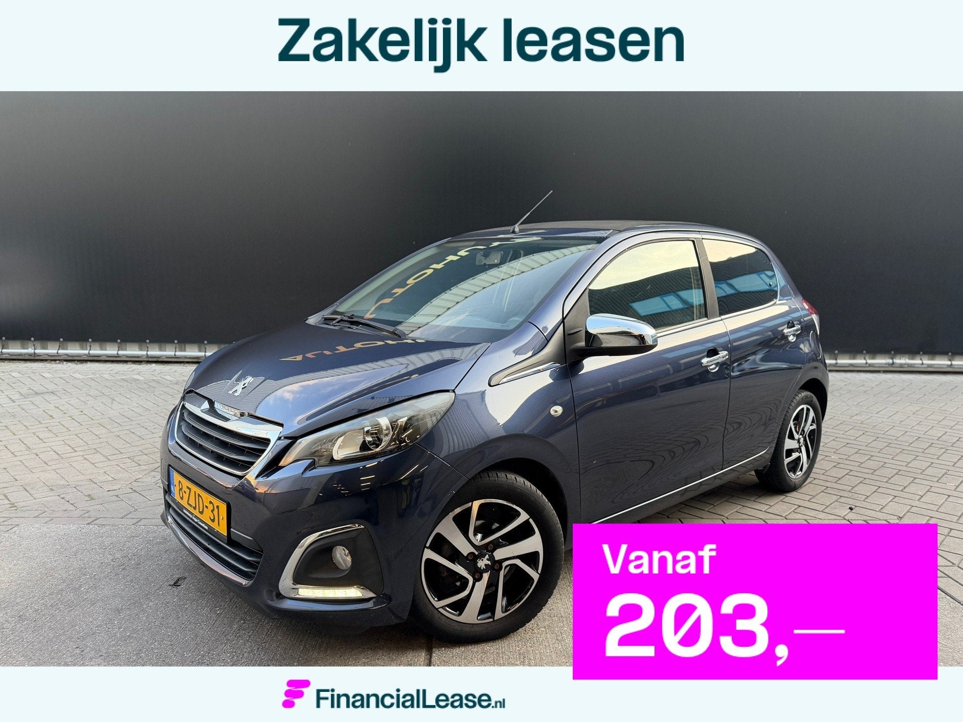 Peugeot 108 1.0 e-VTi Première Top Cabriolet Camera Cruise, Voorwielaandrijving, Stof, Gebruikt, Zwart
