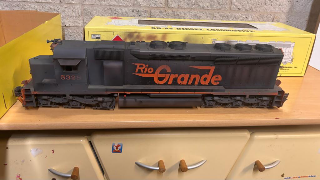 Grote Rio Grande G-schaal SD-45 Diesellocomotief Model, Overige merken, Ophalen of Verzenden, Zo goed als nieuw, Gelijkstroom