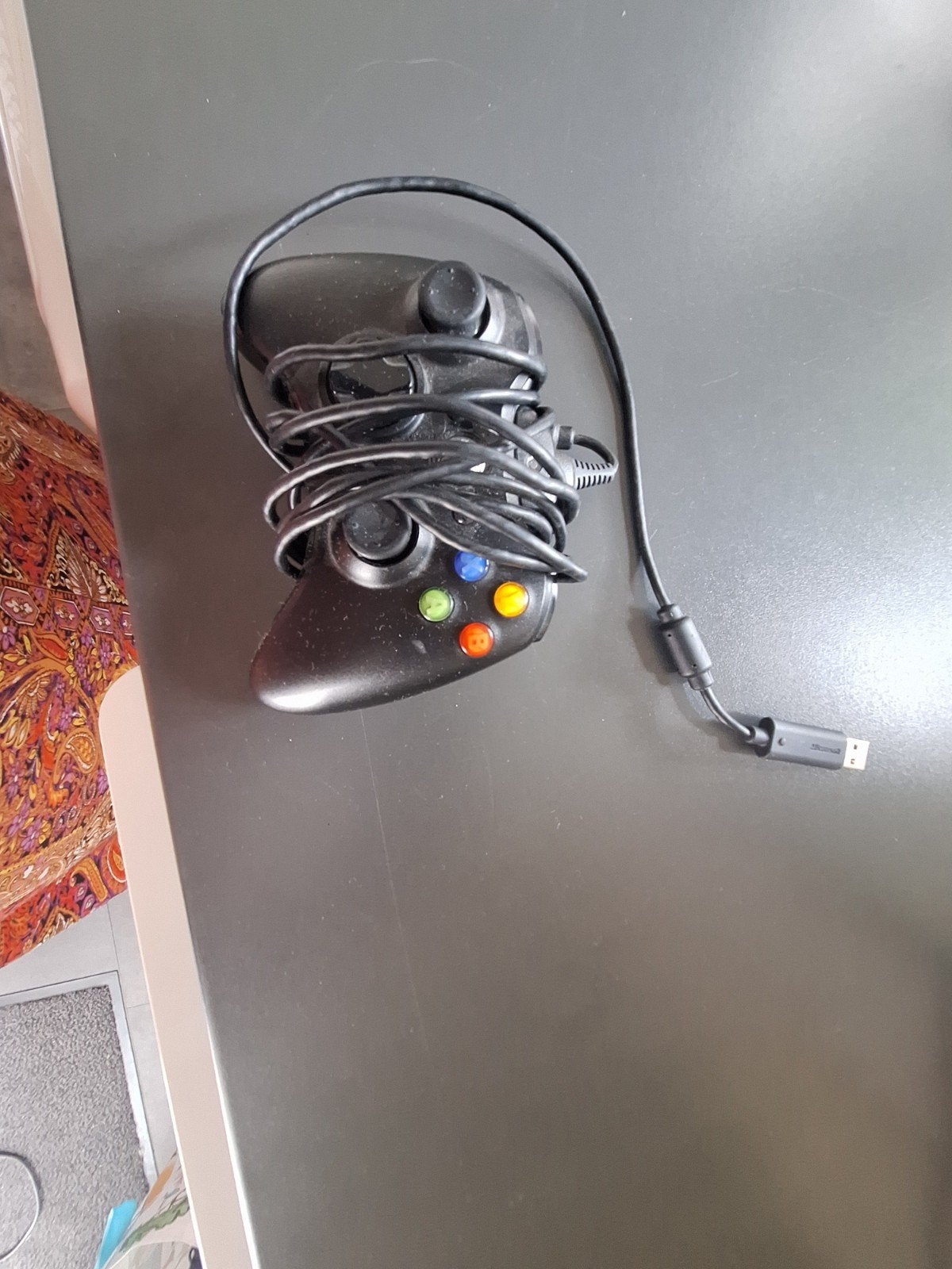 Xbox 360 Controller Bedraad - Zwart, Spelcomputers en Games, Spelcomputers | Xbox | Accessoires, Ophalen of Verzenden, Gebruikt
