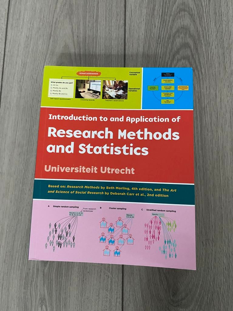 Research Methods and Statistics - Universiteit Utrecht, Boeken, Studieboeken en Cursussen, Ophalen of Verzenden, Gamma, Nieuw